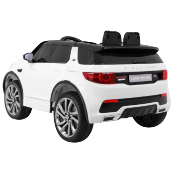 Land Rover Discovery dla dzieci Biały + Pilot + 5-pkt pasy + Regulacja siedzenia + EVA + MP3 LED